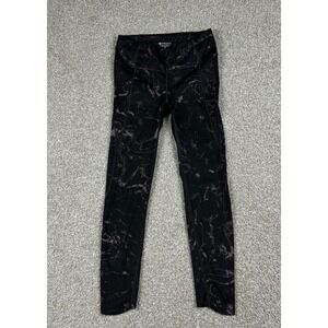 Athleta Leggings Womens XS Velocity Stash Pocket‎ Black Marble Pattern 7/8